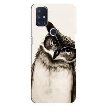 Чехол с птицами на OnePlus Nord N10 5G (VPrint) (Сова)