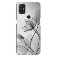 Чохол з квітковим принтом на Норд Н10 5G – Чорні квіти