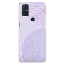 Чехол цветочный дизайн для OnePlus Nord N10 5G – Монстера фиолетовая