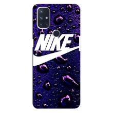 Чехол с логотипом Найк на OnePlus Nord N10 5G – Найк на фиолетовом