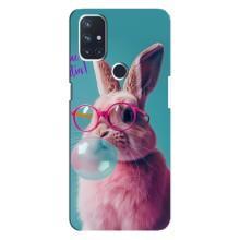 Чохол з принтом стильні тварини для Норд Н10 5G – Кролик в окулярах