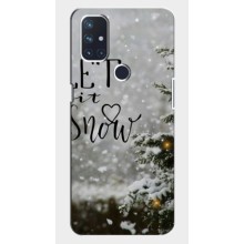 Новогодние, Праздничные Чехлы для OnePlus Nord N10 5G - 2024 год – Let it snow