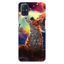 Чехлы с картинкой Лисички для OnePlus Nord N100 (VPrint) (Лисица в космосе)
