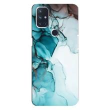 Чохол для ВанПлюс Норд Н100 - з принтом (Дизайнерські) (AlphaPrint) (Бірюзовий мрамор)