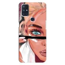Чехол с печатью для OnePlus Nord N100 - (Мода) (AlphaPrint) (Макияж)