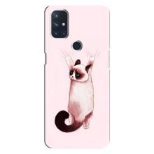 Чохол на ВанПлюс Норд Н100 з Котиками (VPrint) (Котик падає)