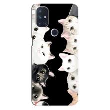 Чохол на ВанПлюс Норд Н100 з Котиками (VPrint) (Погляд котиків)