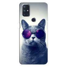 Чохол з принтом для OnePlus Nord N100 (AlphaPrint) Модні коти (Стильний кіт)