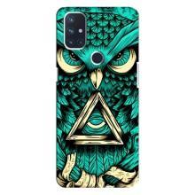 Чехол с птицами на OnePlus Nord N100 (VPrint) (Сова с глазом)