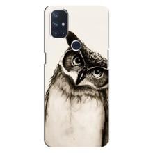 Чехол с птицами на OnePlus Nord N100 (VPrint) (Сова)