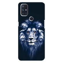 Чехол со Львом для OnePlus Nord N100 (VPrint) (Синий Лев)