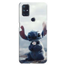 Чехол с рисунком Стич для OnePlus Nord N100 – Стич с цветочком