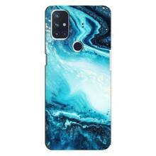 Мраморный чехол на OnePlus Nord N100 (VPrint) (Голубой мрамор)