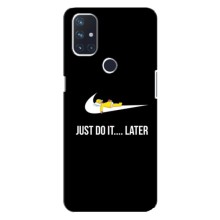 Силиконовый Чехол на OnePlus Nord N100 с картинкой Nike (Later)