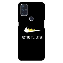 Силиконовый Чехол на OnePlus Nord N100 с картинкой Nike (Later)