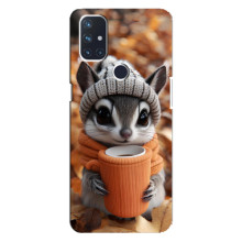 Друкований чохол 'Звірята з кавою' для OnePlus Nord N100