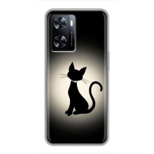 Чехол с принтом для OnePlus Nord N20 SE (AlphaPrint) Модные коты – Силуэт котика