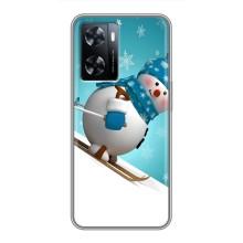 Новогодние Чехлы для ВанПлас Норд 20СЕ (VPrint) (Снеговик на лыжах)