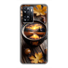 Чехол с уникальным дизайном «Осень с кофе» для OnePlus Nord N20 SE – Тёмный кофе