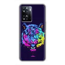 Силиконовый бампер с картинкой животных для OnePlus Nord N20 SE (Тигр-Арт)