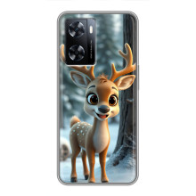 Яркий чехол для OnePlus Nord N20 SE с Зимними Оленятами – Оленёнок в лесу
