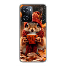 Печатный чехол «Зверята с кофе» для OnePlus Nord N20 SE – Белка с кофе
