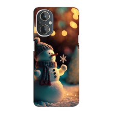 Чехлы на Новый Год OnePlus Nord N20 (Снеговик праздничный)