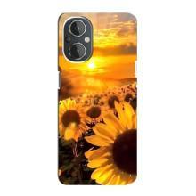 Чехол с Цветами для OnePlus Nord N20 (поле подсолнухов)