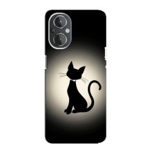 Чехол с принтом для OnePlus Nord N20 (AlphaPrint) Модные коты – Силуэт котика