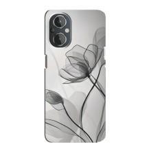 Чохол з квітковим принтом на ВанПлас Норд Н20 – Чорні квіти