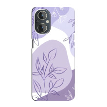 Силконовий чохол з принтом в квітах на OnePlus Nord N20 (Фіолетовий дизайн)