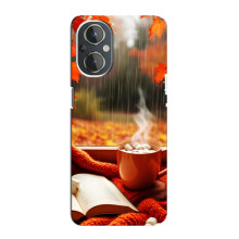Чохол з унікальним дизайном 'Осінь з кавою' для OnePlus Nord N20 – Кава і дощ