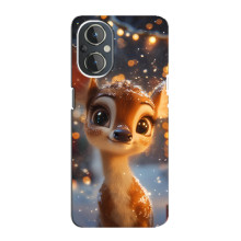 Яскравий чохол для OnePlus Nord N20 з Зимові Оленята – Оленятко серед герлянд