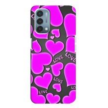 Чехлы для любимой на ВанПлас Норд Н200 5G (VPrint) (Pink hearts)