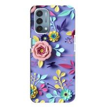 Чехлы с Цветами для OnePlus Nord N200 5G (DE211) (VPrint) (Цветочный дизайн)