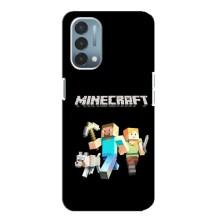 Чехол Майнкрафт на OnePlus Nord N200 5G (DE211) (AlphaPrint) Minecraft (герои Minecraft)