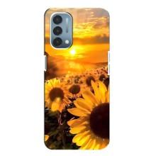 Чехол с Цветами для OnePlus Nord N200 5G (DE211) (поле подсолнухов)