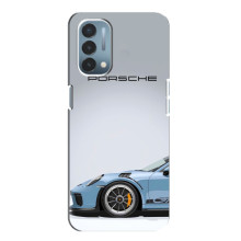 Чехол с авто Порше для OnePlus Nord N200 5G (DE211) – Голубой Порше
