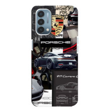 Чехол с авто Порше для OnePlus Nord N200 5G (DE211) – Коллаж Порше