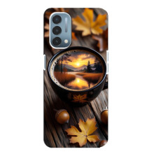 Чехол с уникальным дизайном «Осень с кофе» для OnePlus Nord N200 5G (DE211) – Тёмный кофе