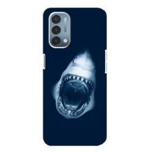 Силиконовый бампер с картинкой животных для OnePlus Nord N200 5G (DE211) (Пасть Акулы)