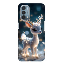 Яскравий чохол для OnePlus Nord N200 5G (DE211) з Зимові Оленята – Блискуче оленятко