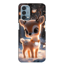 Яскравий чохол для OnePlus Nord N200 5G (DE211) з Зимові Оленята – Оленятко