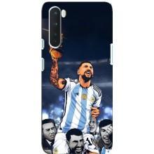 Чехлы для OnePlus Nord (Leo чемпион) (AlphaPrint) (Месси с кубком)