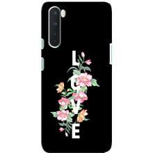 Чехлы для любимой на ВанПлюс Норд (VPrint) (Квіти LOVE)