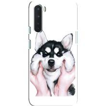 Чехлы с собаками для OnePlus Nord (VPrint) (Довольный Хаски)