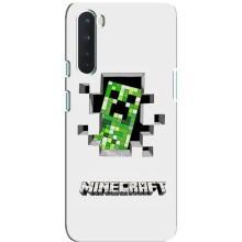 Чохол Майнкрафт на OnePlus Nord (AlphaPrint) Minecraft (кріпер Майнкрафт)