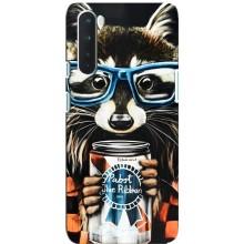 Чохол з принтом для ВанПлюс Норд - (Прикольні) (AlphaPrint) (Єнот з банкою)