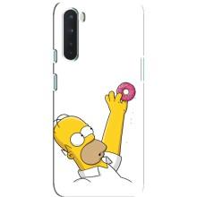 Чjхол з Сімпсонами для OnePlus Nord (VPrint) (Гомер з пончиком)