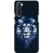 Чохол з картинкою ЛЕВ для OnePlus Nord (VPrint) (Синій Лев)